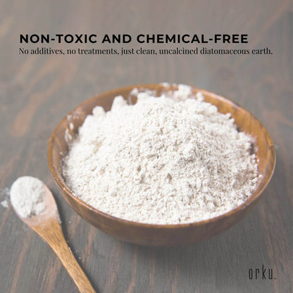 Orku 3Kg Fossil Shell Flour Tub - Livestock Garden Diatomaceous Earth