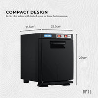 Orku 5L Black Electric Hand Towel Warmer Mini UV Steriliser Cabinet Salon Heater