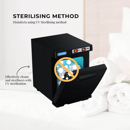 Orku 5L Black Electric Hand Towel Warmer Mini UV Steriliser Cabinet Salon Heater