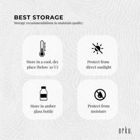 Orku 25ml Organic Castor Oil + Dropper - Hexane Free Cold Pressed