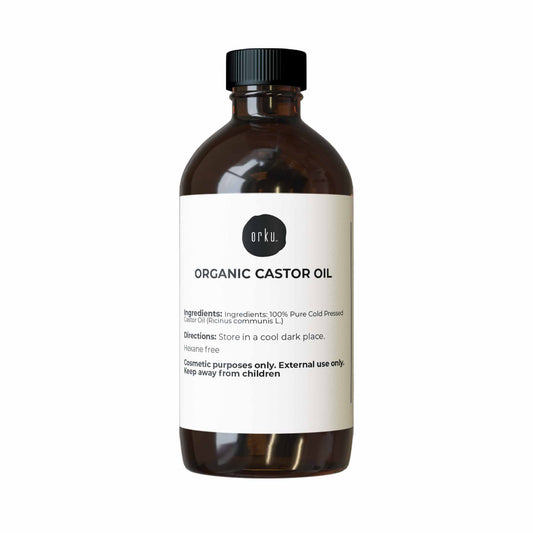 Orku 100ml Organic Castor Oil - Hexane Free Cold Pressed