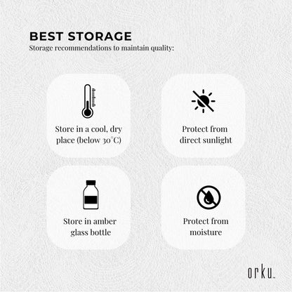 Orku 500ml Organic Castor Oil - Hexane Free Cold Pressed