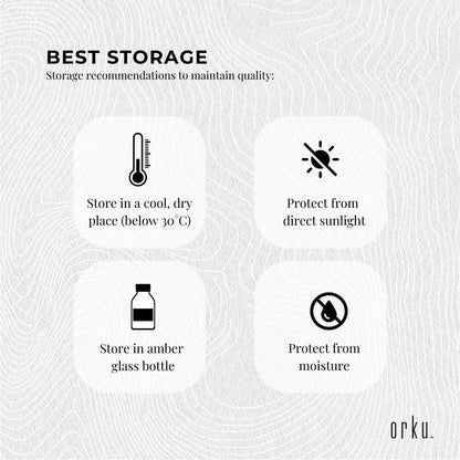 Orku 500ml Organic Castor Oil - Hexane Free Cold Pressed