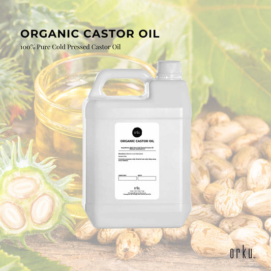 Orku 5L Organic Castor Oil - Hexane Free Cold Pressed