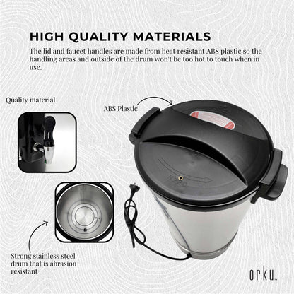 8L Orku Candle Wax Heater With Core Heating Tap - Electric Warmer Melter Pot