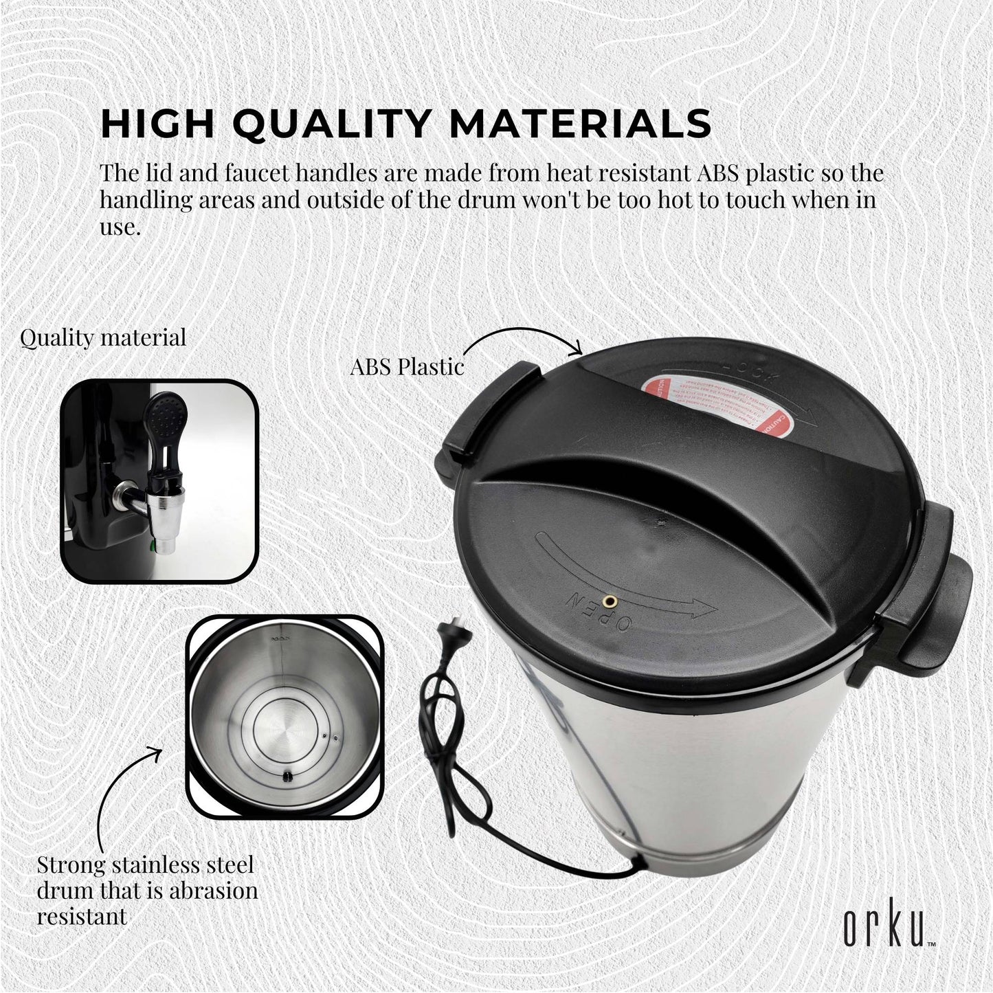 8L Orku Candle Wax Heater With Tap And Accessories - Candle Making Melter Pot