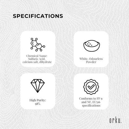 400g Calcium Sulphate Gypsum Powder -  Food Grade Hydrous Sulfate