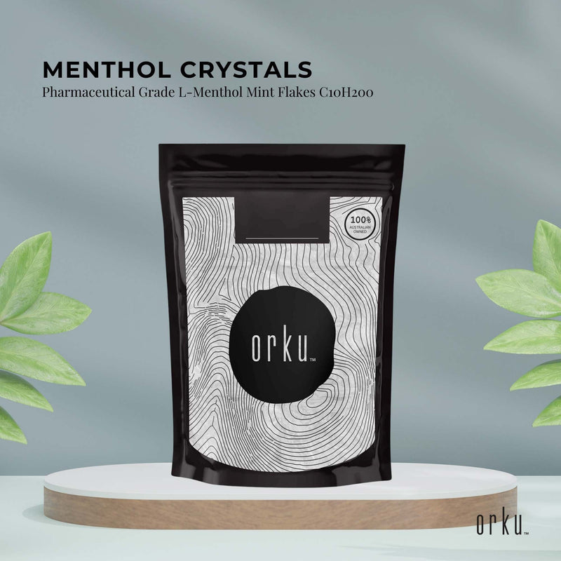Orku 400g Menthol Crystals - USP Grade L-Menthol Mint Flakes C10H200