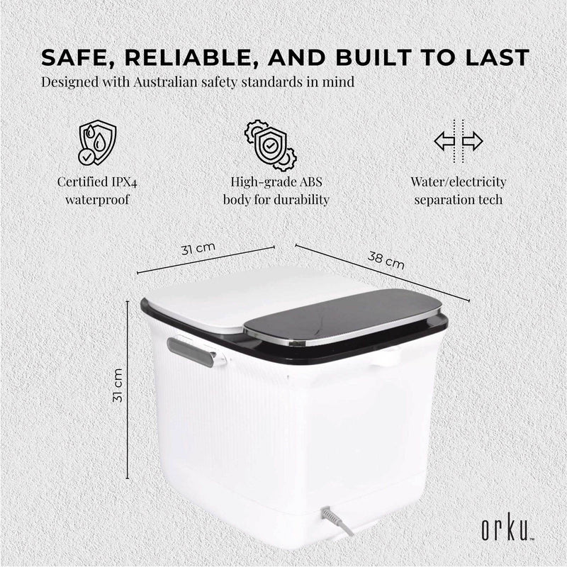 Foot Spa Automatic Water Heating Massager - Electric Pedicure Bath