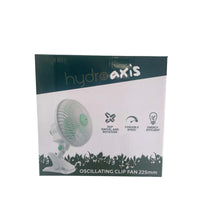 Hydro Axis Oscillating Clip Fan 225mm - Grow Room Hydroponic Tent Ventilation