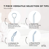 7 Dental Tips Replacement Nozzles for Jet Water Flosser M02