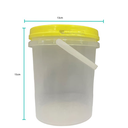 Bulk 10 x 1.2L Honey Bucket with Lid - 1.5Kg Clear Tamper Proof Plastic Tub