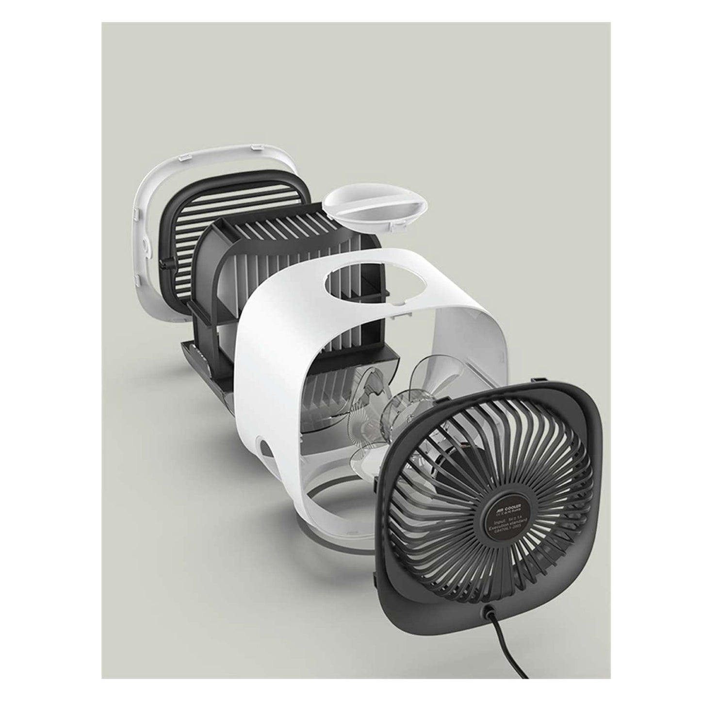 USB Mini Air Purifier - Portable Desktop Air Conditioner Cooling Fan With Water