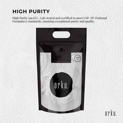 Orku 10Kg Myo Inositol Powder - USP Grade High Purity Unflavoured