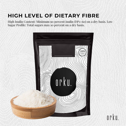 Orku 400g Chicory Root Inulin Powder - Unflavoured Food Ingredient