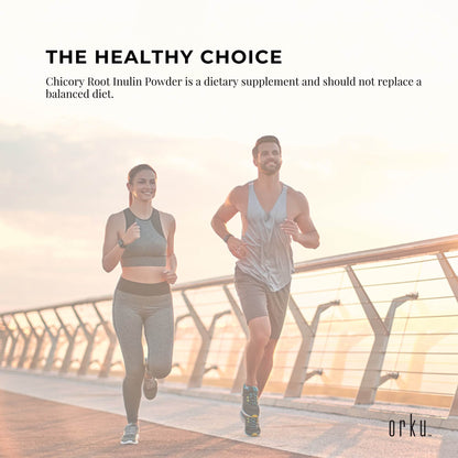 Orku 400g Chicory Root Inulin Powder - Unflavoured Natural Prebiotic Fibre