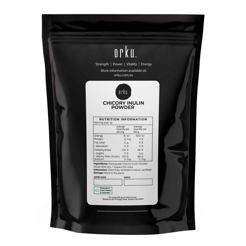 Orku 400g Chicory Root Inulin Powder - Unflavoured Natural Prebiotic Fibre