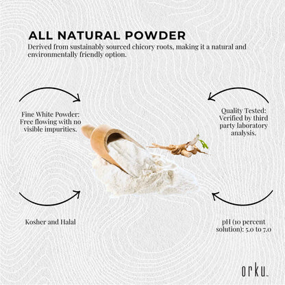 Orku 400g Chicory Root Inulin Powder - Unflavoured Food Ingredient