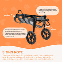 Rooster Farms Large Dog Wheelchair XL Harness - Adjustable Back Leg Aid