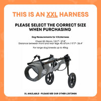 Rooster Farms Large Dog Wheelchair XXL Harness - Adjustable Back Leg Aid