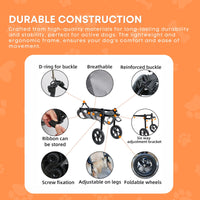 Rooster Farms Large Dog Wheelchair XXL Harness - Adjustable Back Leg Aid