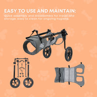 Rooster Farms Large Dog Wheelchair XXL Harness - Adjustable Back Leg Aid