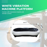 Social Hike White Vibration Machine Platform - Exercise Plate Whole Body Workout