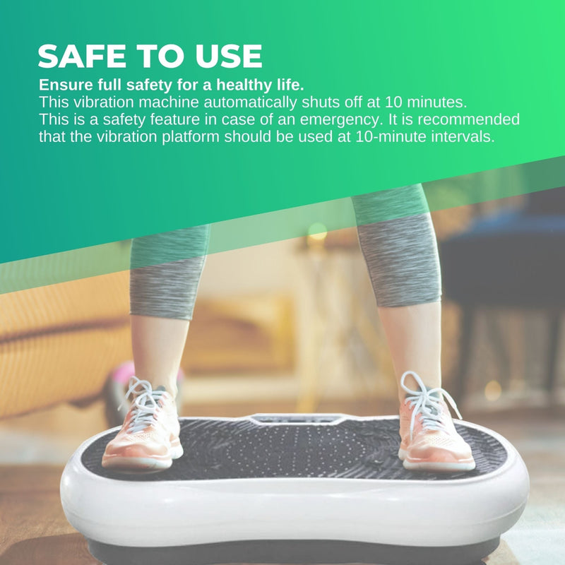Social Hike White Vibration Machine Platform - Exercise Plate Whole Body Workout