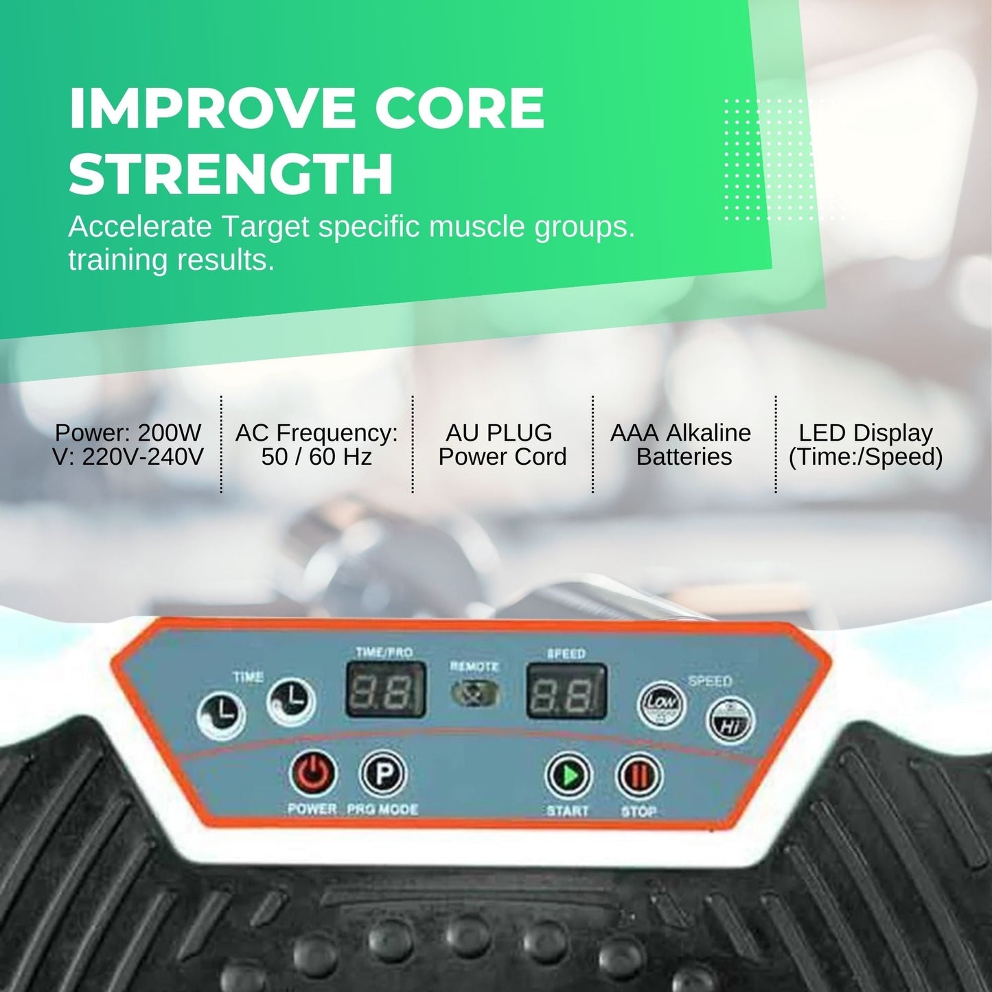 Social Hike White Vibration Machine Platform - Exercise Plate Whole Body Workout