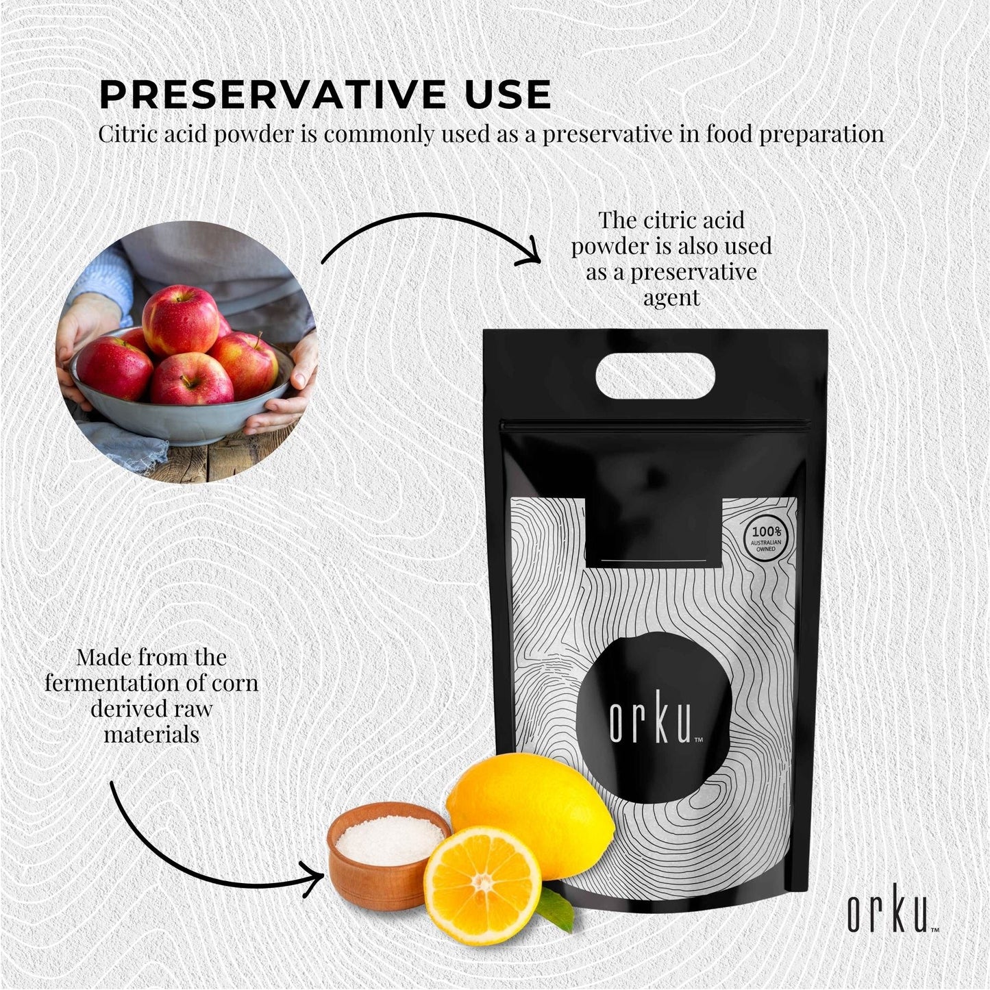 5Kg Citric Acid Powder - Food Grade Anhydrous GMO Free Preservative c6h807