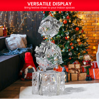 Christabelle 83cm Triple Christmas Silver Giftbox Stack Display with Lights