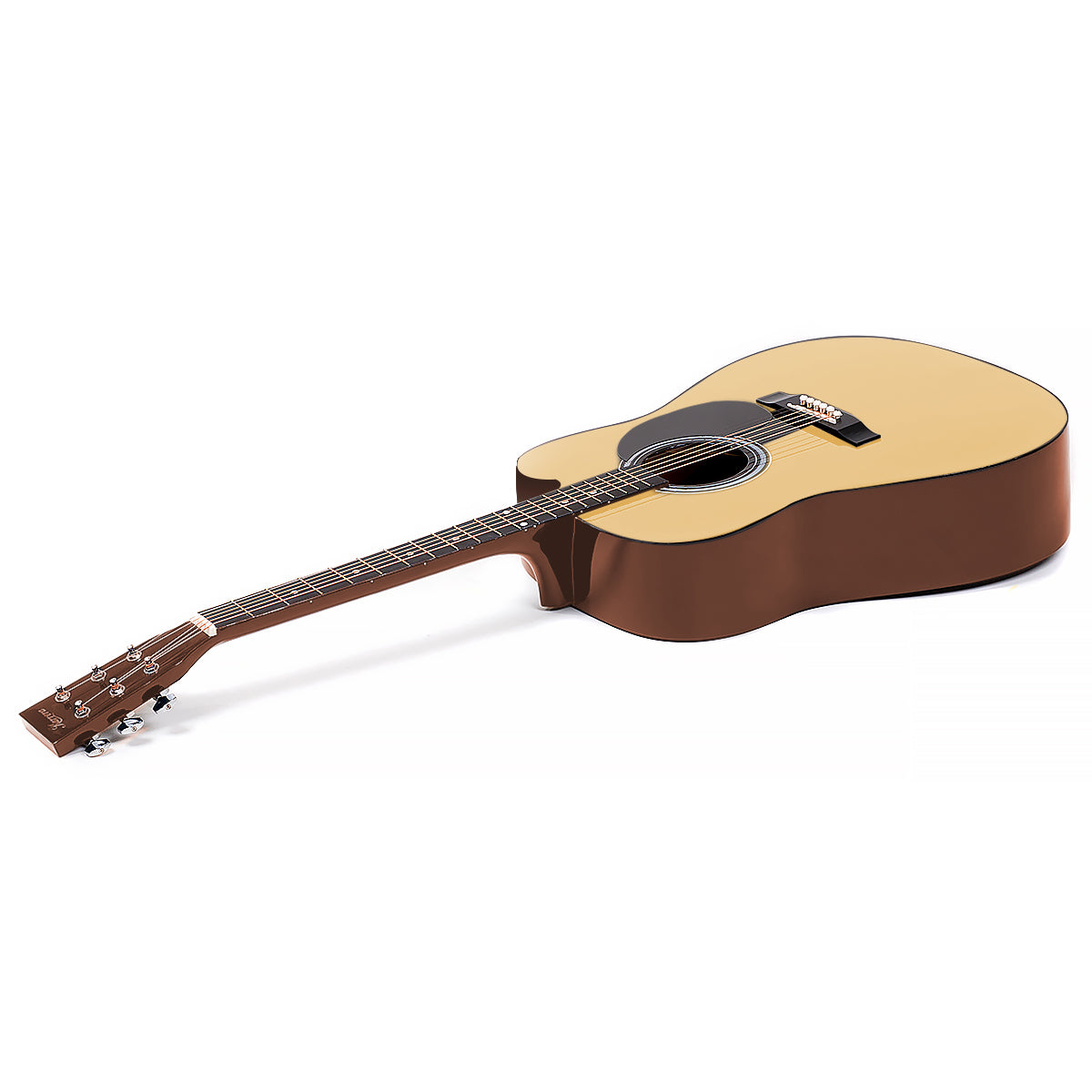 Karrera 38in Cutaway Acoustic Guitar with guitar bag - Natural