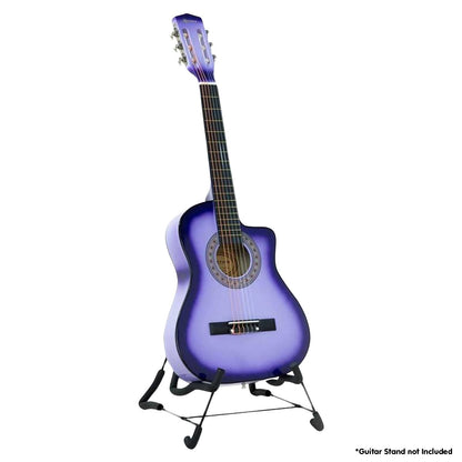 Karrera 38in Cutaway Acoustic Guitar with guitar bag - Purple Burst