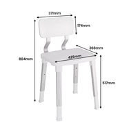 Evekare Deluxe Bathroom Chair With Back Support
