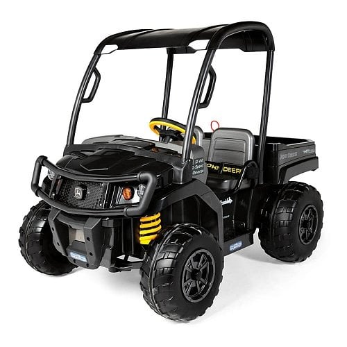 John Deere Midnight Black Gator XUV Kids Ride On Car Dual Seat 12V Battery