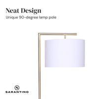 Sarantino 90-Degree Modern Arc Floor Lamp
