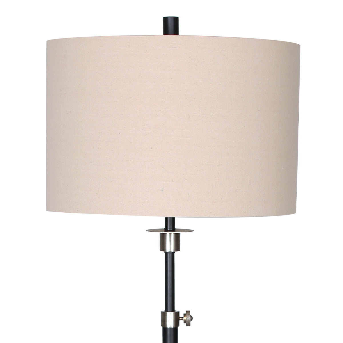 Sarantino Metal Floor Lamp with Cream Drum Shade