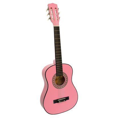 Karrera 34in Acoustic Wooden Childrens Guitar - Pink