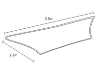 Wallaroo Square Shade Sail 2.5 x 2.5m - Sand