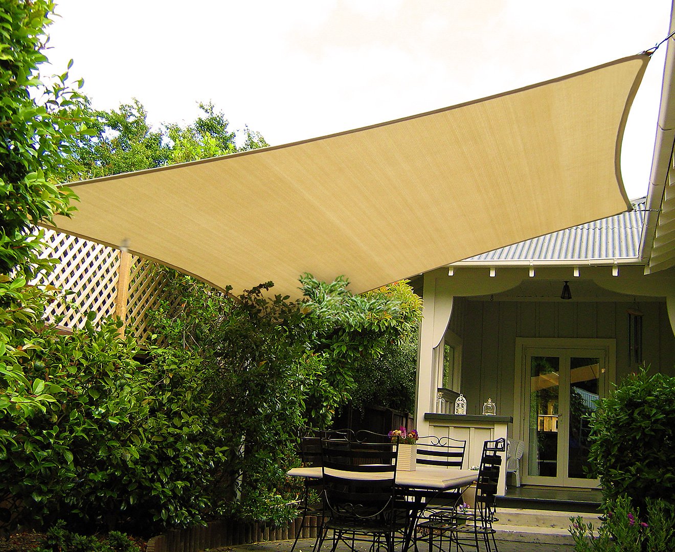 Wallaroo Square Shade Sail 5m x 5m - Sand