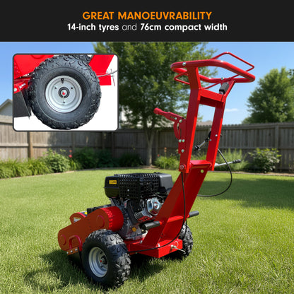 Ducar Stump Grinder 457cc 18HP Petrol Engine with Key Start & Tungsten Carbide Teeth
