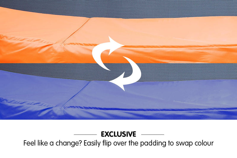 Kahuna 8ft Trampoline Reversible Replacement Pad Round - Orange/Blue