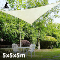 Wallaroo Waterproof 160GSM Outdoor Sun Shade Sail Canopy 5m Triangle