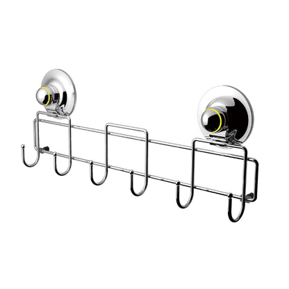 Six Universal Hooks  Removable Suction CHROME