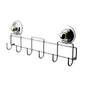 Six Universal Hooks  Removable Suction CHROME