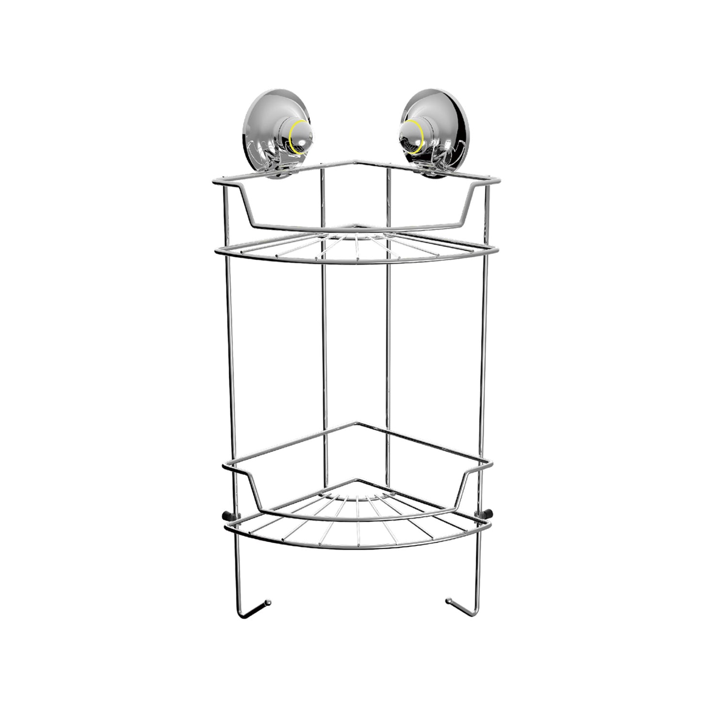 Double Corner Shelf Removable Suction Small STAINLESS STEEL