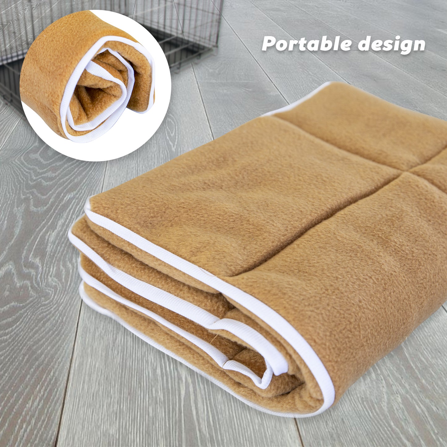 Pet Dog Cat Cushion Mat Pad 48in BEIGE