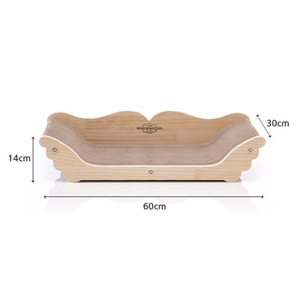 Yaomi Wood Angel Cat Scratcher Sofa Pet Bed