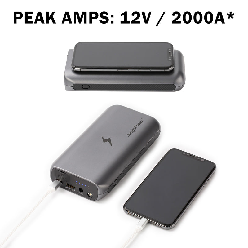 2000A JumpsPower GTS Jump Starter Powerbank 37000mWh 12V Phone Car Battery Charger