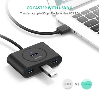 UGREEN USB 3.0 4 Ports Hub Black 50CM (20290)